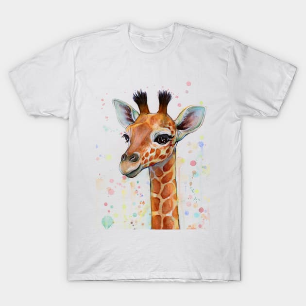 Baby Giraffe T-Shirt by Olechka